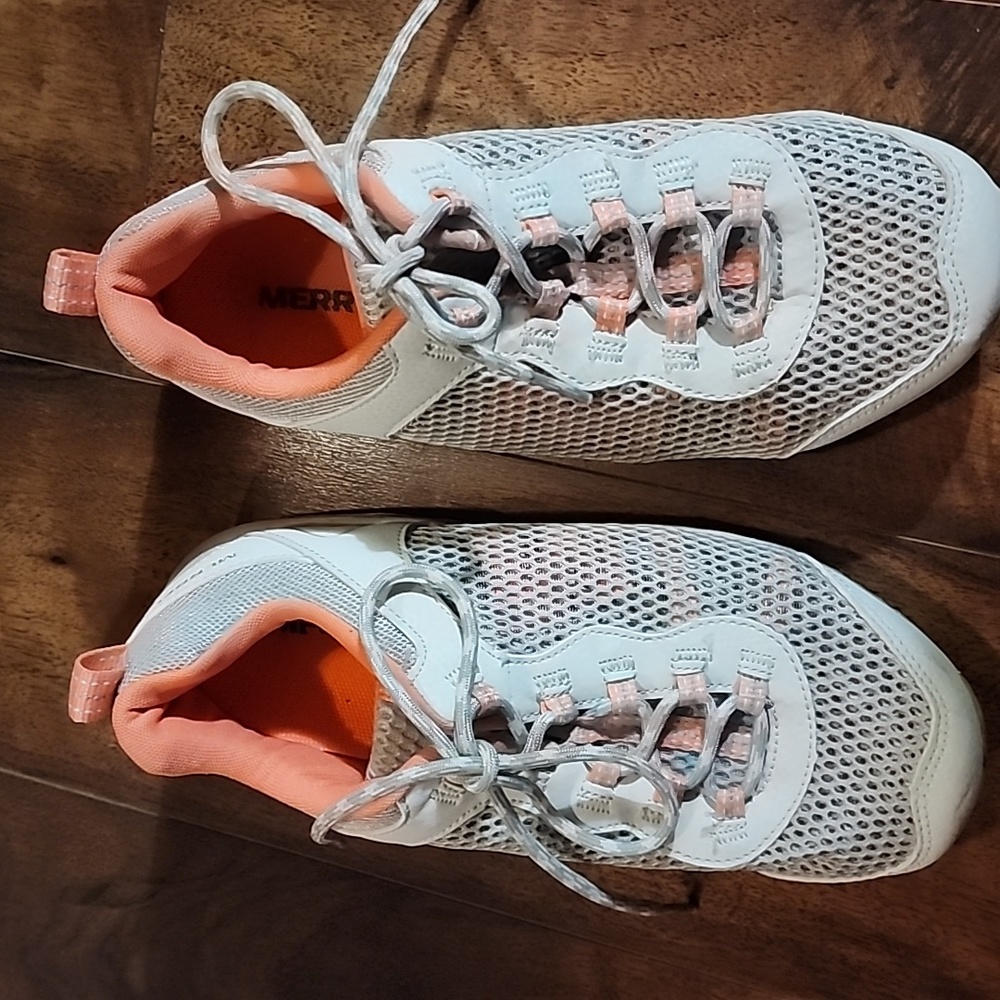 Merrell gray/orange hiking shoes women size 7.5 - Picture 3 of 4